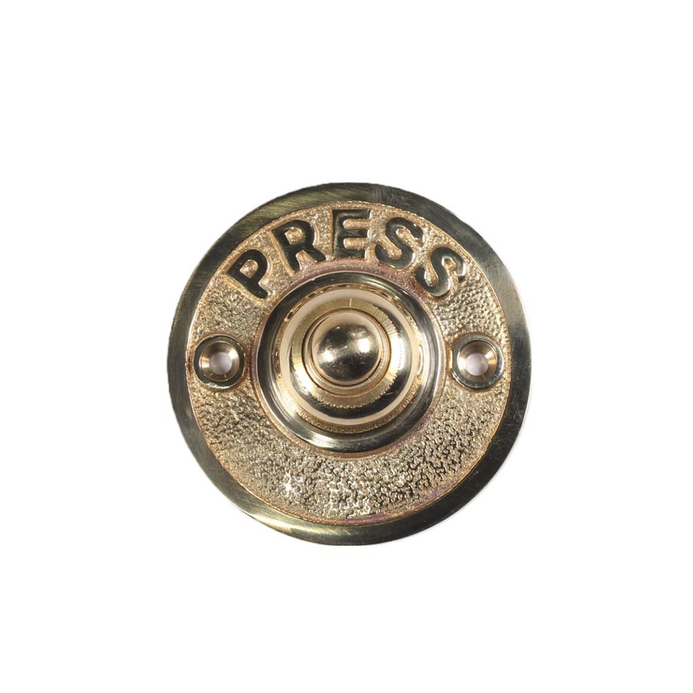 Cast brass door bell button