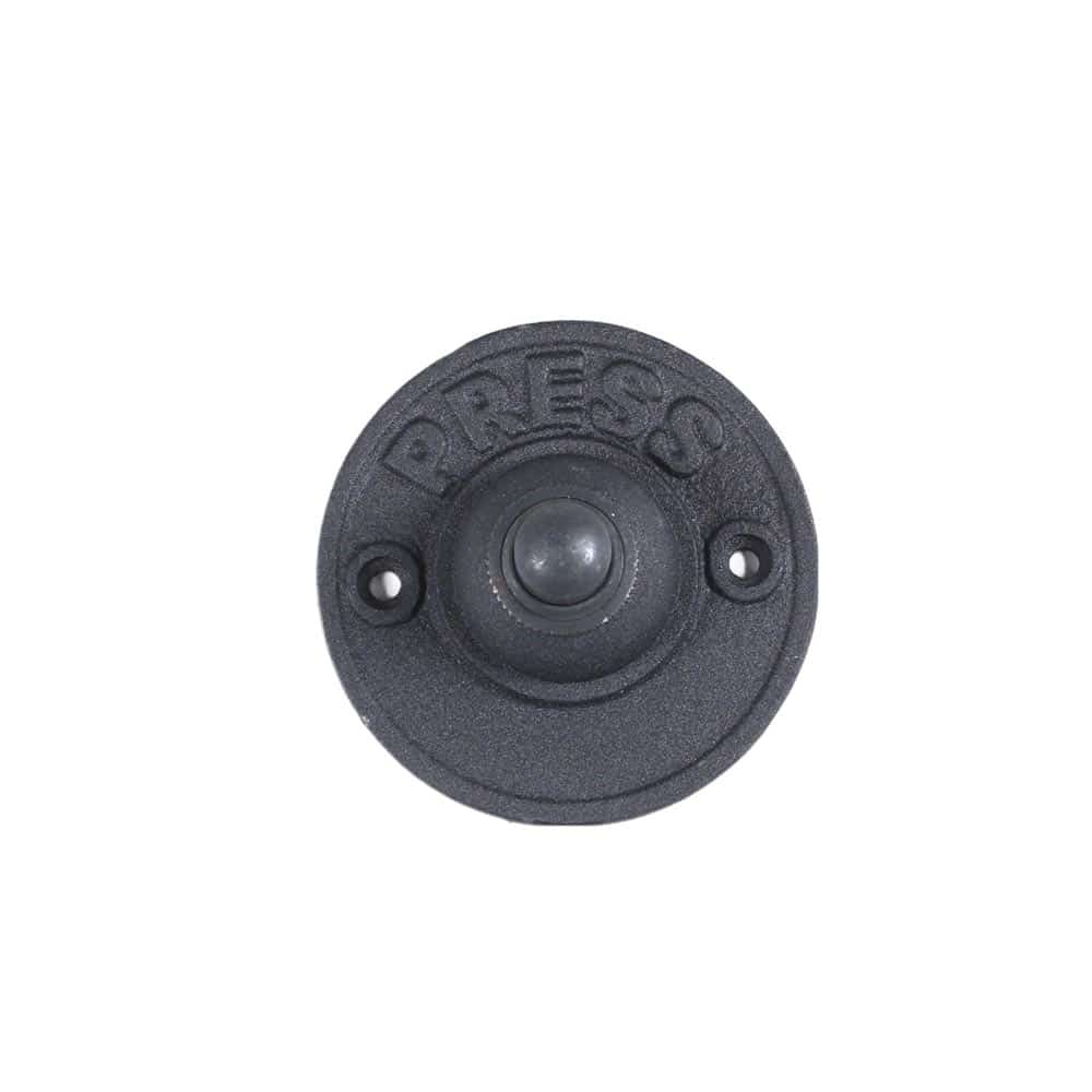 Black Door Bell Button
