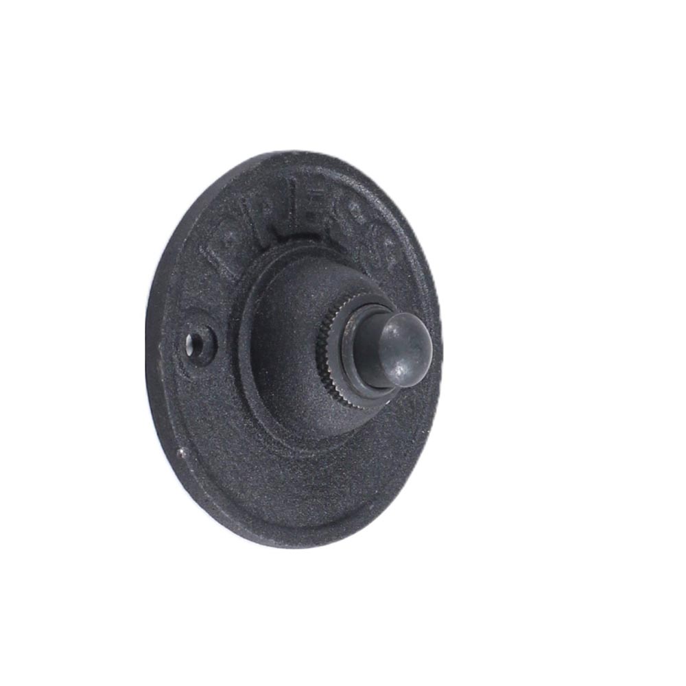 Black Door Bell Button