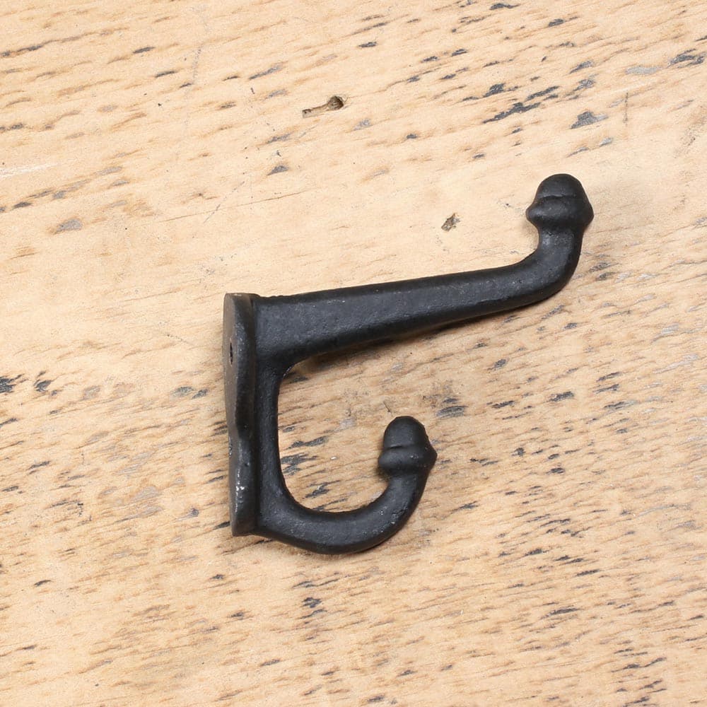Pair of French Twisted Wrought Iron Double Hooks — e l e p h a n t e