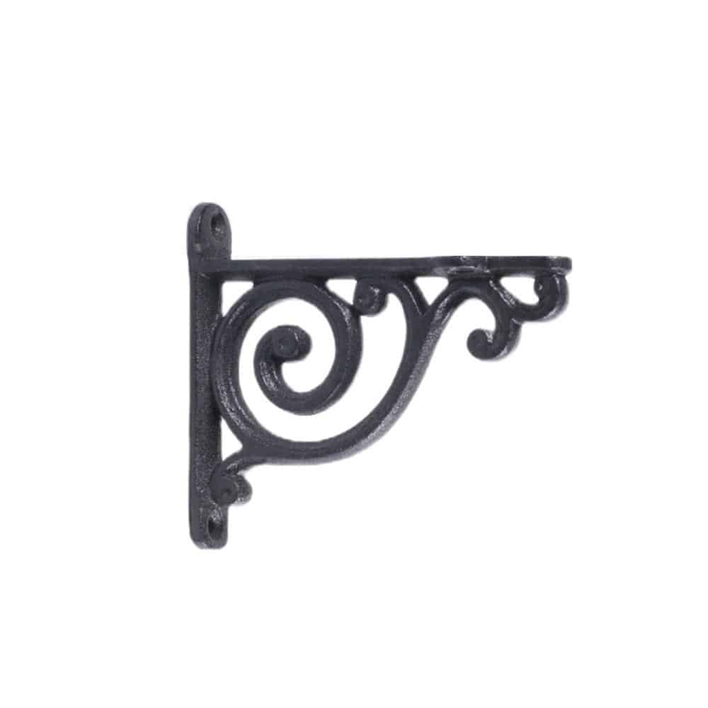 black decorative mini scroll bracket