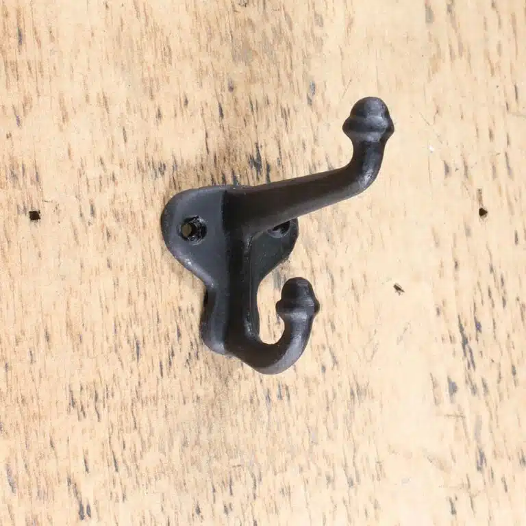 Iron hooks?? About 7.5 long, 2.5 wide at top of loop, and .5