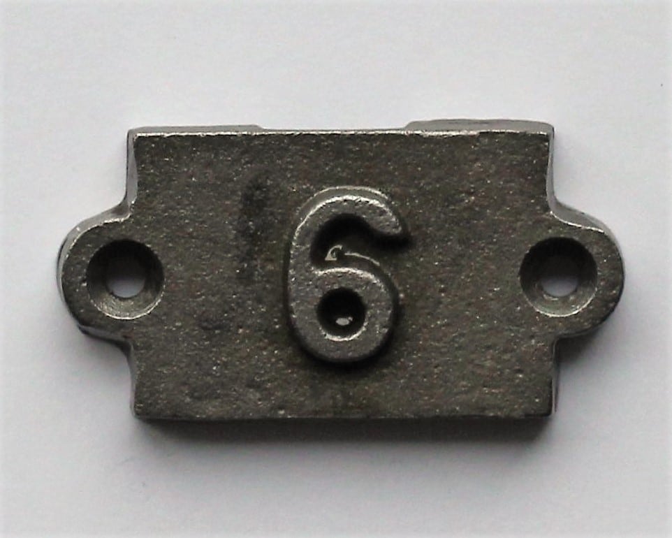 antique cast iron number 6