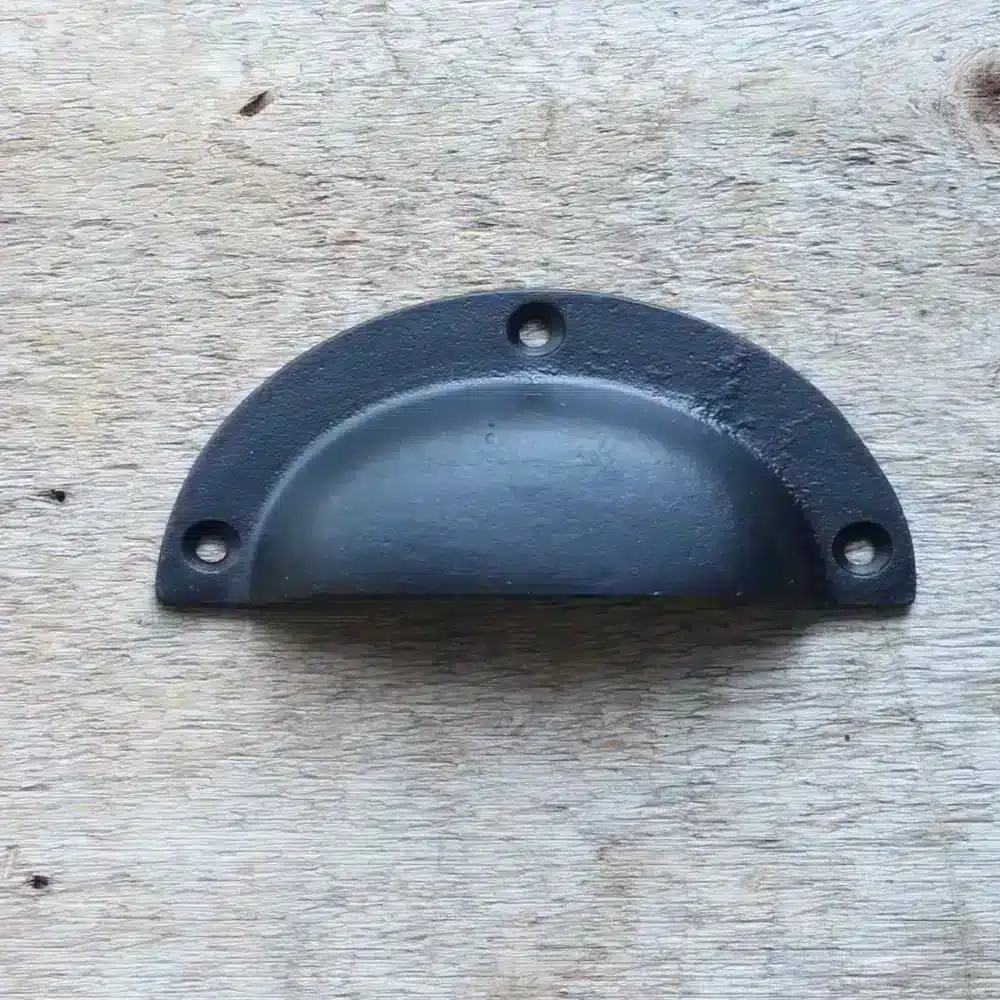 4 inch Black Cast Iron Classic Bin Pull