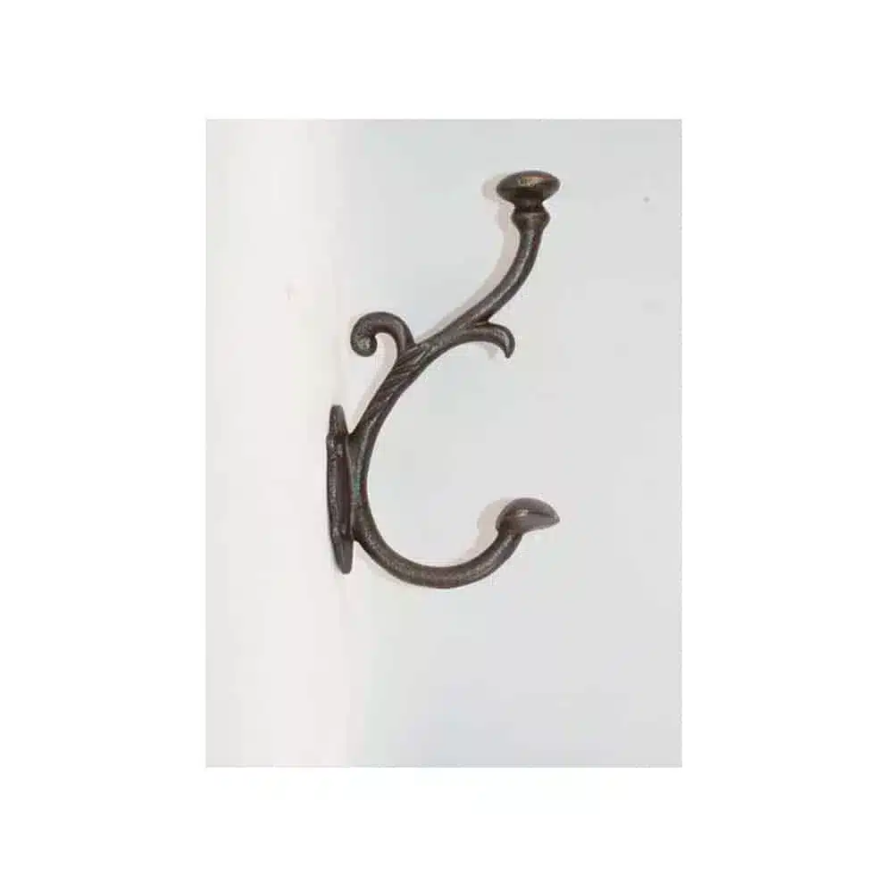 Cast iron coat and hat hook
