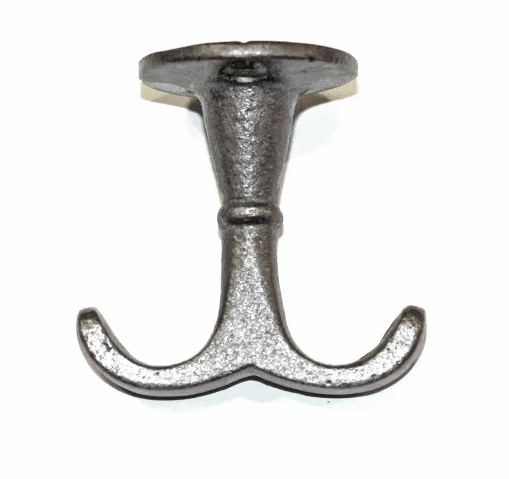 Cast iron double ceiling hook