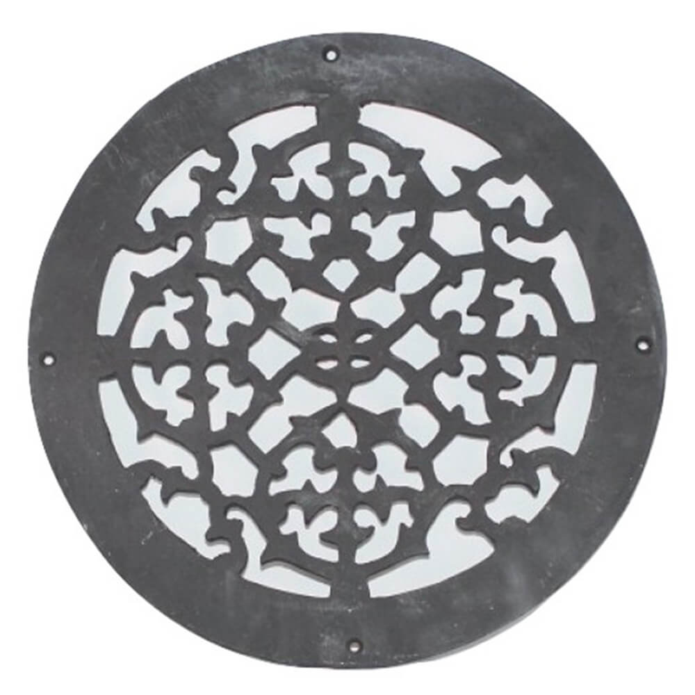 Black Cast Iron 12 Inch Round Floor Grate