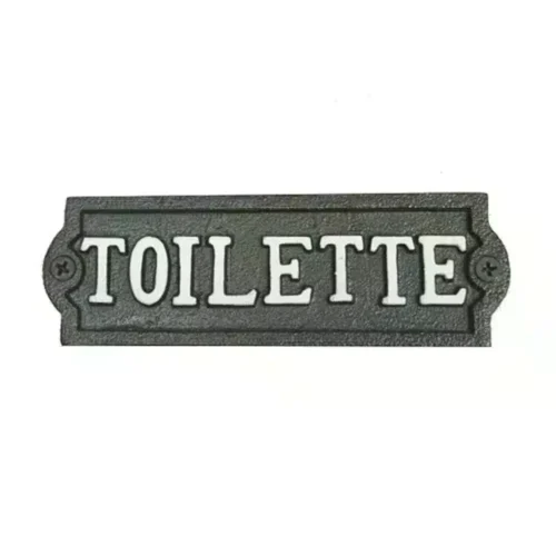 Plaque en fonte Toilette