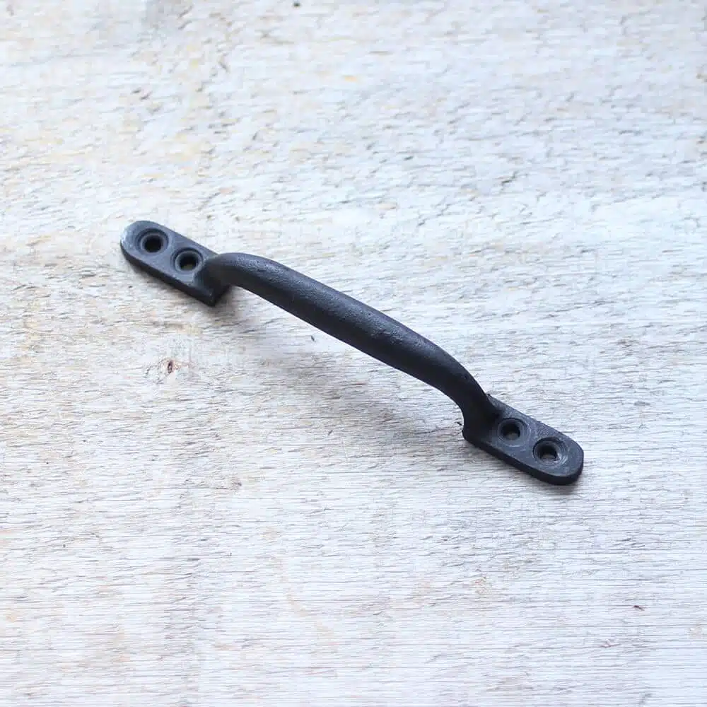 Traditional 6 inch Black Cast Iron Handle