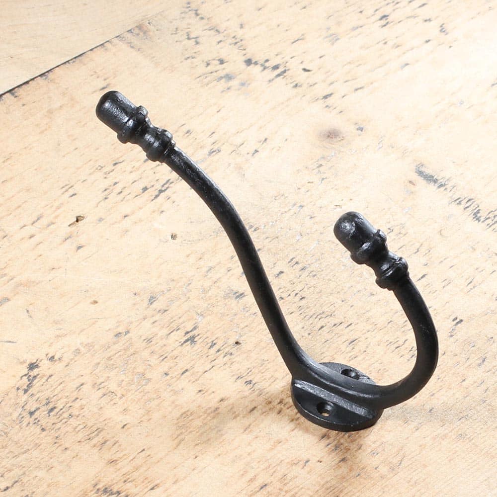 6-inch Black Acorn Hook