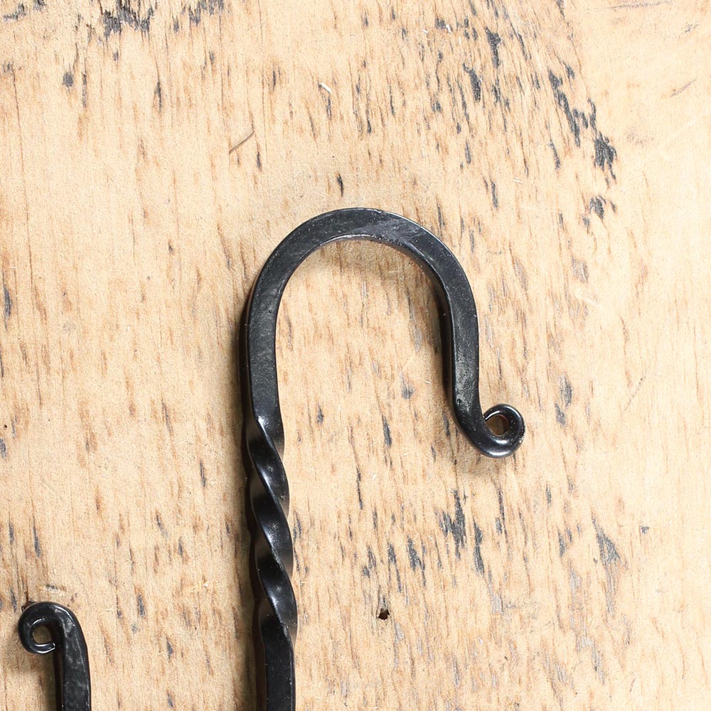 Black Wrought Iron 4 inch S Hook, Black 4 inch S hook
