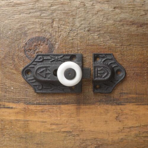 Black Victorian Cast Iron Cabinet Latch